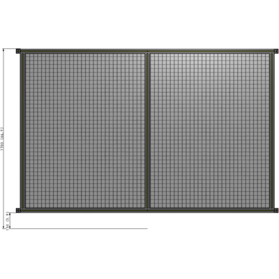 B4-1700-2400-0150-HYMZA DOUBLE PANEL-NO LEGS, HINGE CONNECTORS 1700MM X 2400MM  1" MESH, AS A KIT