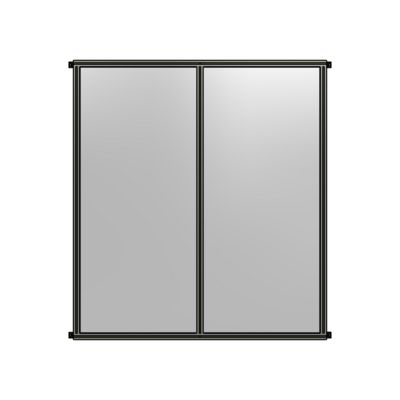 DOUBLE PANEL-NO LEGS, HINGE CONNECTORS 2135MM X 1800MM  1/4&quot; POLYCARBONATE, AS A KIT