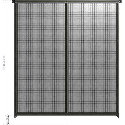 B4-2135-1800-0150-TYMZA DOUBLE PANEL-NO LEGS, TIE PLATE AND ANGLE CONNECTORS 2135MM X 1800MM  1" MESH, FULLY ASSEMBLED
