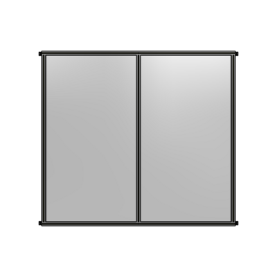 DOUBLE PANEL-NO LEGS, HINGE CONNECTORS 2135MM X  2200MM  1/4&quot; POLYCARBONATE, ASSEMBLED