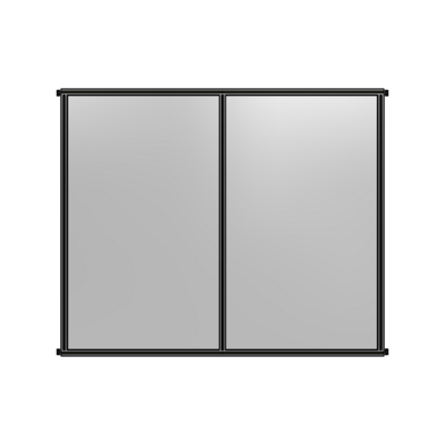 DOUBLE PANEL-NO LEGS, HINGE CONNECTORS 2135MM X 2400MM  1/4&quot; POLYCARBONATE, ASSEMBLED