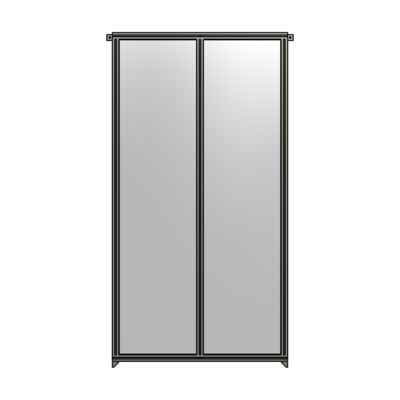 DOUBLE PANEL-NO LEGS, TIE PLATE AND ANGLE CONNECTORS 2400MM X 1200MM  1/4&quot; POLYCARBONATE, AS A KIT