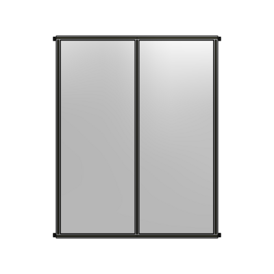 DOUBLE PANEL-NO LEGS, HINGE CONNECTORS 2400MM X 1800MM  1/4&quot; POLYCARBONATE, AS A KIT