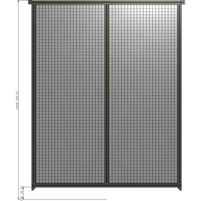 B4-2400-1800-0150-TYMZK DOUBLE PANEL-NO LEGS, TIE PLATE AND ANGLE CONNECTORS 2400MM X 1800MM  1" MESH, AS A KIT