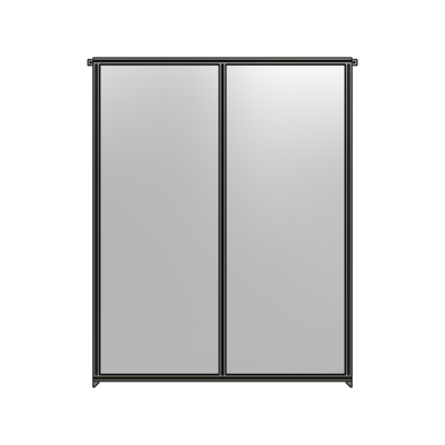 DOUBLE PANEL-NO LEGS, TIE PLATE AND ANGLE CONNECTORS 2400MM X 1800MM  1/4&quot; POLYCARBONATE, AS A KIT