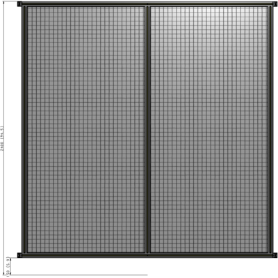 B4-2400-2200-0150-HYMZK DOUBLE PANEL-NO LEGS, HINGE CONNECTORS 2400MM X 2200MM 1" MESH, AS A KIT
