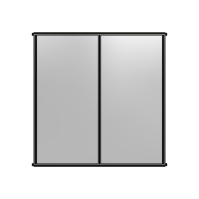 DOUBLE PANEL-NO LEGS, HINGE CONNECTORS 2400MM X 2200MM  1/4&quot; POLYCARBONATE, AS A KIT