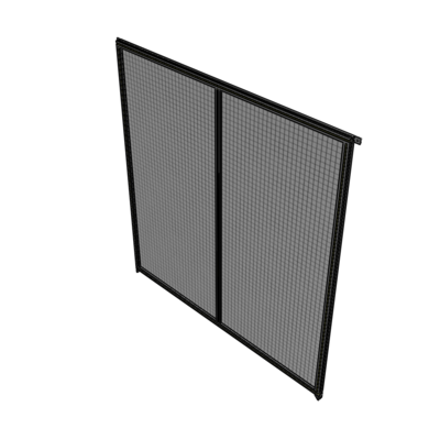 B4-2400-2200-0150-TYMZA DOUBLE PANEL-NO LEGS, TIE PLATE AND ANGLE CONNECTORS 2400MM X 2200MM 1" MESH, FULLY ASSEMBLED