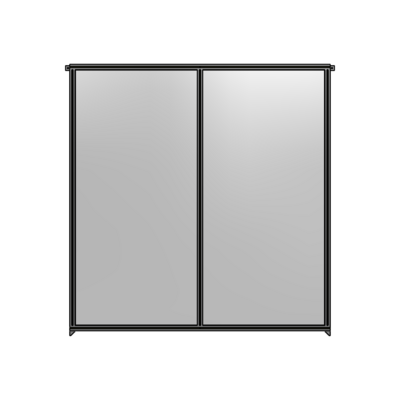 DOUBLE PANEL-NO LEGS, TIE PLATE AND ANGLE CONNECTORS 2400MM X 2200MM  1/4&quot; POLYCARBONATE, AS A KIT