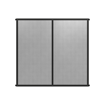 DOUBLE PANEL-NO LEGS, HINGE CONNECTORS 2400MM X 2400MM  1&quot; MESH, FULLY ASSEMBLED