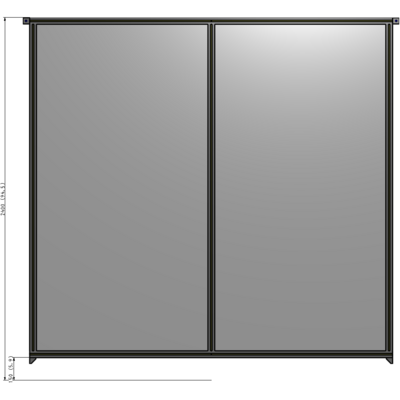 B4-2400-2400-0150-TYPZA DOUBLE PANEL-NO LEGS, TIE PLATE AND ANGLE CONNECTORS 2400MM X 2400MM 1/4" POLYCARBONATE, AS A KIT