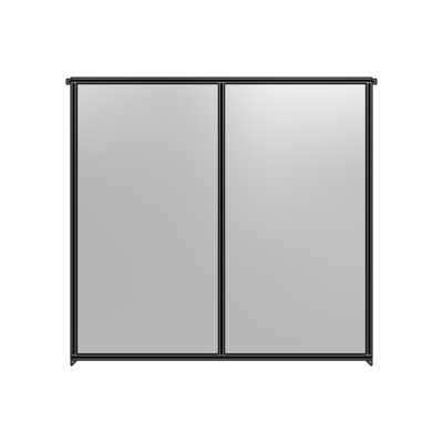 DOUBLE PANEL-NO LEGS, TIE PLATE AND ANGLE CONNECTORS 2400MM X 2400MM  1/4&quot; POLYCARBONATE, ASSEMBLED