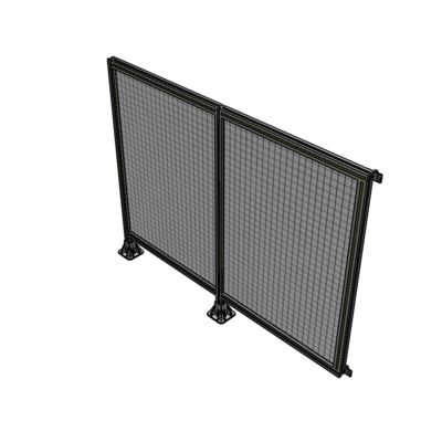 B5-1400-1800-0150-HYMFK DOUBLE PANEL-LEGS ON LEFT AND CENTER WITH HINGES 1400MM X 1800MM  1" MESH, FULLY ASSEMBLED