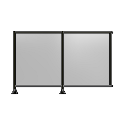 DOUBLE PANEL-LEGS ON LEFT AND CENTER WITH HINGES 1400MM X 2200MM  1/4&quot; POLYCARBONATE, ASSEMBLED