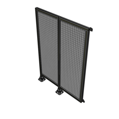 B5-1700-1200-0150-HYMFK DOUBLE PANEL-LEGS ON LEFT AND CENTER WITH HINGES 1700MM X 1200MM 1" MESH, AS A KIT