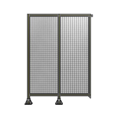 DOUBLE PANEL-LEGS ON LEFT AND CENTER, TIE PLATE ON RIGHT 1700MM X 1200MM  1&quot; MESH, FULLY ASSEMBLED