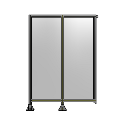 DOUBLE PANEL-LEGS ON LEFT AND CENTER, TIE PLATE ON RIGHT 1700MM X 1200MM  1/4&quot; POLYCARB, ASSEMBLED