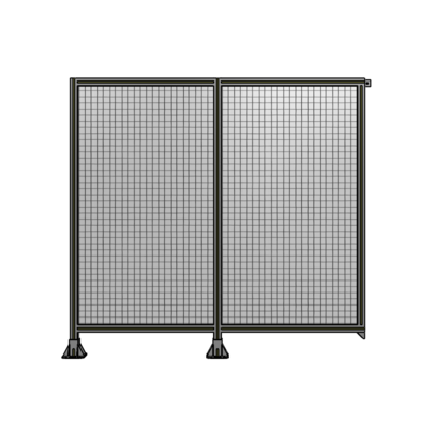 DOUBLE PANEL-LEGS ON LEFT AND CENTER, TIE PLATE ON RIGHT 1700MM X 1800MM  1&quot; MESH, FULLY ASSEMBLED