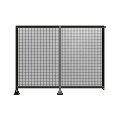 DOUBLE PANEL-LEGS ON LEFT AND CENTER, TIE PLATE ON RIGHT 1700MM X 2200MM  1&quot; MESH, FULLY ASSEMBLED