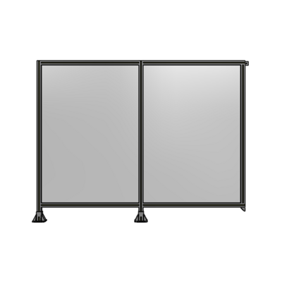 DOUBLE PANEL-LEGS ON LEFT AND CENTER, TIE PLATE ON RIGHT 1700MM X 2200MM  1/4&quot; POLYCARB, ASSEMBLED
