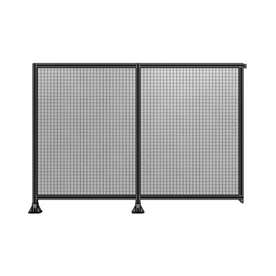 DOUBLE PANEL-LEGS ON LEFT AND CENTER, TIE PLATE ON RIGHT 1700MM X 2400MM  1&quot; MESH, FULLY ASSEMBLED