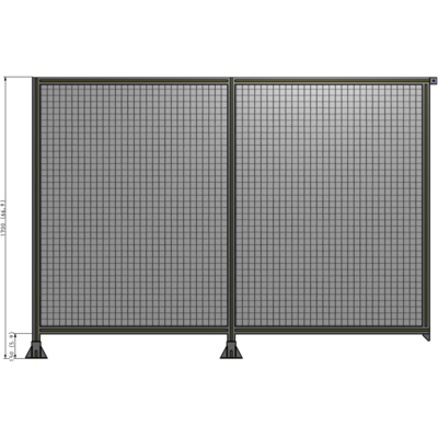 B5-1700-2400-0150-TYMFK DOUBLE PANEL-LEGS ON LEFT AND CENTER, TIE PLATE ON RIGHT 1700MM X 2400MM 1" MESH, AS A KIT
