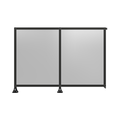 DOUBLE PANEL-LEGS ON LEFT AND CENTER, TIE PLATE ON RIGHT 1700MM X 2400MM  1/4&quot; POLYCARB, ASSEMBLED