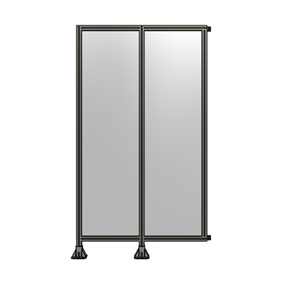 DOUBLE PANEL-LEGS ON LEFT AND CENTER WITH HINGES 2135MM X 1200MM  1/4&quot; POLYCARBONATE, AS A KIT
