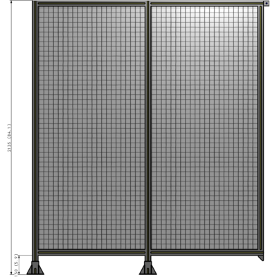 B5-2135-1800-0150-TYMFK DOUBLE PANEL-LEGS ON LEFT AND CENTER, TIE PLATE ON RIGHT 2135MM X 1800MM 1" MESH, AS A KIT