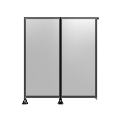 DOUBLE PANEL-LEGS ON LEFT AND CENTER, TIE PLATE ON RIGHT 2135MM X 1800MM  1/4&quot; POLYCARBONATE, AS KIT