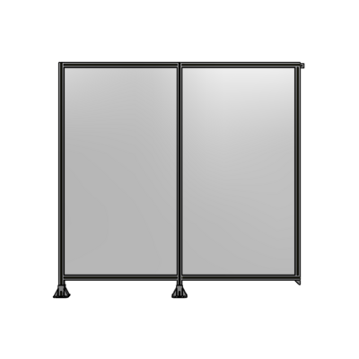 DOUBLE PANEL-LEGS ON LEFT AND CENTER, TIE PLATE ON RIGHT 2135MM X  2200MM  1/4&quot; POLYCARBONATE, KIT