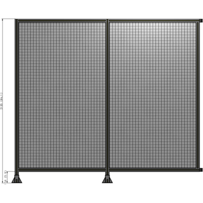 B5-2135-2400-0150-HYMFK DOUBLE PANEL-LEGS ON LEFT AND CENTER WITH HINGES 2135MM X 2400MM 1" MESH, AS A KIT