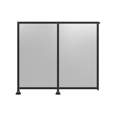 DOUBLE PANEL-LEGS ON LEFT AND CENTER, TIE PLATE ON RIGHT 2135MM X 2400MM  1/4&quot; POLYCARBONATE, AS KIT