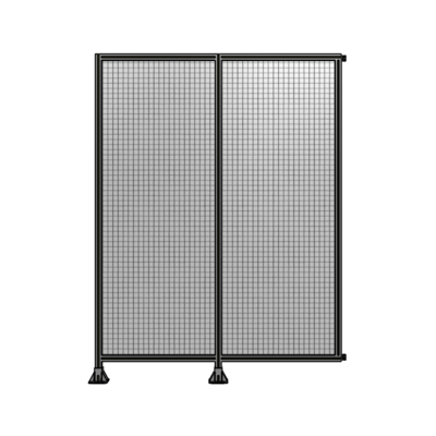 DOUBLE PANEL-LEGS ON LEFT AND CENTER WITH HINGES 2400MM X 1800MM  1" MESH, FULLY ASSEMBLED