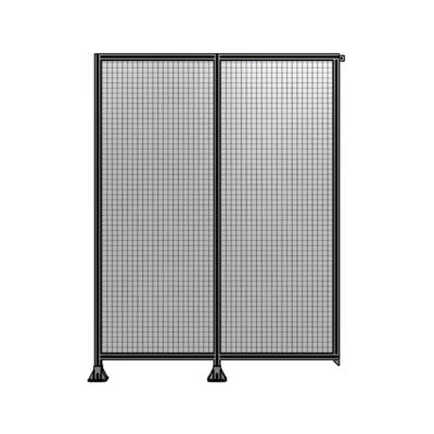 DOUBLE PANEL-LEGS ON LEFT AND CENTER, TIE PLATE ON RIGHT 2400MM X 1800MM  1" MESH, FULLY ASSEMBLED