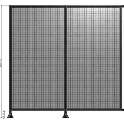 B5-2400-2400-0150-HYMFK DOUBLE PANEL-LEGS ON LEFT AND CENTER WITH HINGES 2400MM X 2400MM  1" MESH, AS A KIT
