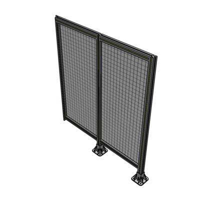 B6-1400-1200-0150-TYMFK DOUBLE PANEL-LEGS ON RIGHT AND CENTER, TIE PLATE ON LEFT 1400MM X 1200MM  1" MESH, FULLY ASSEMBLED