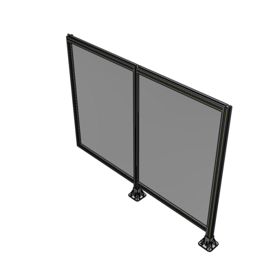 B6-1400-1800-0150-HYPFA DOUBLE PANEL-LEGS ON RIGHT AND CENTER WITH HINGES 1400MM X 1800MM  1/4" POLYCARBONATE, AS A KIT