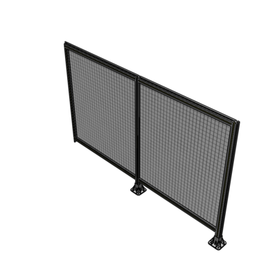 B6-1400-2200-0150-TYMFA DOUBLE PANEL-LEGS ON RIGHT AND CENTER, TIE PLATE ON LEFT 1400MM X 2200MM  1" MESH, FULLY ASSEMBLED