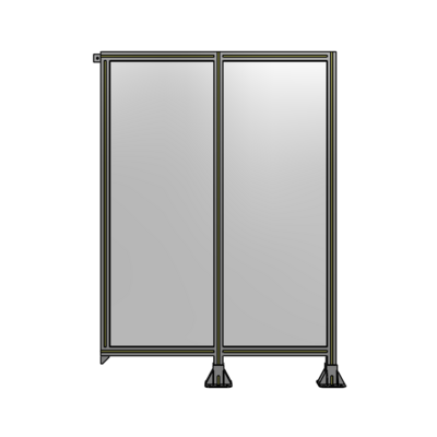 DOUBLE PANEL-LEGS ON RIGHT AND CENTER, TIE PLATE ON LEFT 1700MM X 1200MM  1/4&quot; POLYCARB, ASSEMBLED