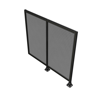 B6-1700-1800-0150-HYMFA DOUBLE PANEL-LEGS ON RIGHT AND CENTER WITH HINGES 1700MM X 1800MM 1" MESH, FULLY ASSEMBLED