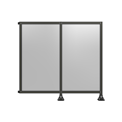 DOUBLE PANEL-LEGS ON RIGHT AND CENTER WITH HINGES 1700MM X 1800MM  1/4&quot; POLYCARBONATE, ASSEMBLED