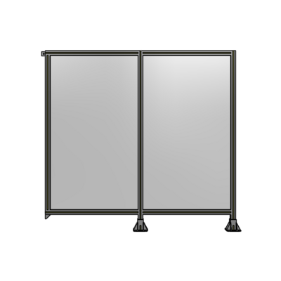 DOUBLE PANEL-LEGS ON RIGHT AND CENTER, TIE PLATE ON LEFT 1700MM X 1800MM  1/4&quot; POLYCARBONATE, AS KIT