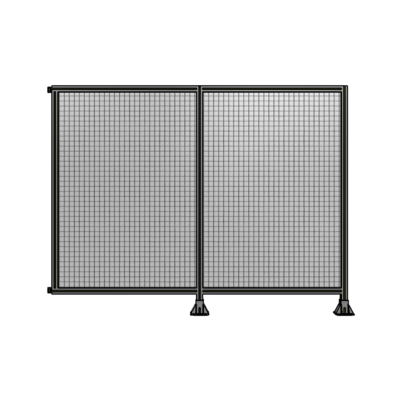 DOUBLE PANEL-LEGS ON RIGHT AND CENTER WITH HINGES 1700MM X 2200MM  1&quot; MESH, FULLY ASSEMBLED