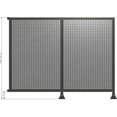 B6-1700-2200-0150-HYMFK DOUBLE PANEL-LEGS ON RIGHT AND CENTER WITH HINGES 1700MM X 2200MM 1" MESH, AS A KIT