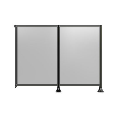 DOUBLE PANEL-LEGS ON RIGHT AND CENTER, TIE PLATE ON LEFT 1700MM X 2200MM  1/4&quot; POLYCARBONATE, AS KIT
