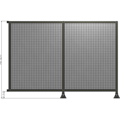 B6-1700-2400-0150-HYMFK DOUBLE PANEL-LEGS ON RIGHT AND CENTER WITH HINGES 1700MM X 2400MM 1" MESH, AS A KIT