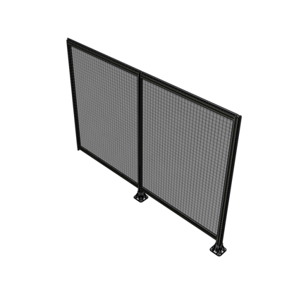 B6-1700-2400-0150-TYMFA DOUBLE PANEL-LEGS ON RIGHT AND CENTER, TIE PLATE ON LEFT 1700MM X 2400MM  1" MESH, FULLY ASSEMBLED