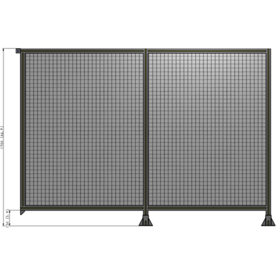 B6-1700-2400-0150-TYMFK DOUBLE PANEL-LEGS ON RIGHT AND CENTER, TIE PLATE ON LEFT 1700MM X 2400MM  1" MESH, AS A KIT