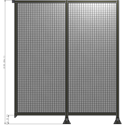 B6-2135-1800-0150-TYMFK DOUBLE PANEL-LEGS ON RIGHT AND CENTER, TIE PLATE ON LEFT 2135MM X 1800MM  1" MESH, AS A KIT